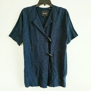 NWT NIC + ZOE Toggle V-neck Cardigan Navy XS